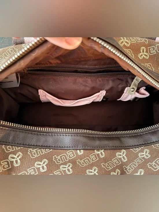 TNA Brown and Pink Logo Small Duffle Bag - Picture 4 of 4